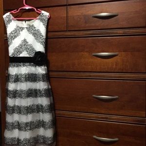 Girls Rare Edition Black&White Dress